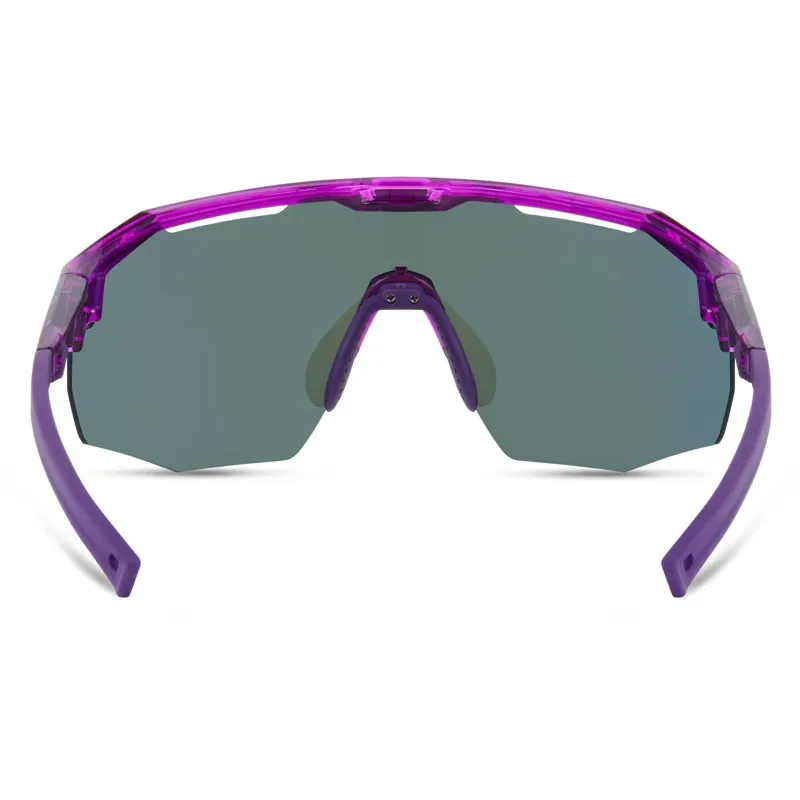 Madison Eyewear Cipher Purple Mirror Lens Sunglasses in Crystal Gloss Purple-2