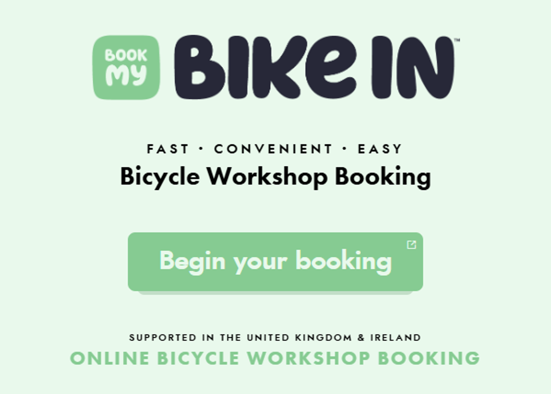 Book My Bike In &mdash; begin your online bicycle workshop booking